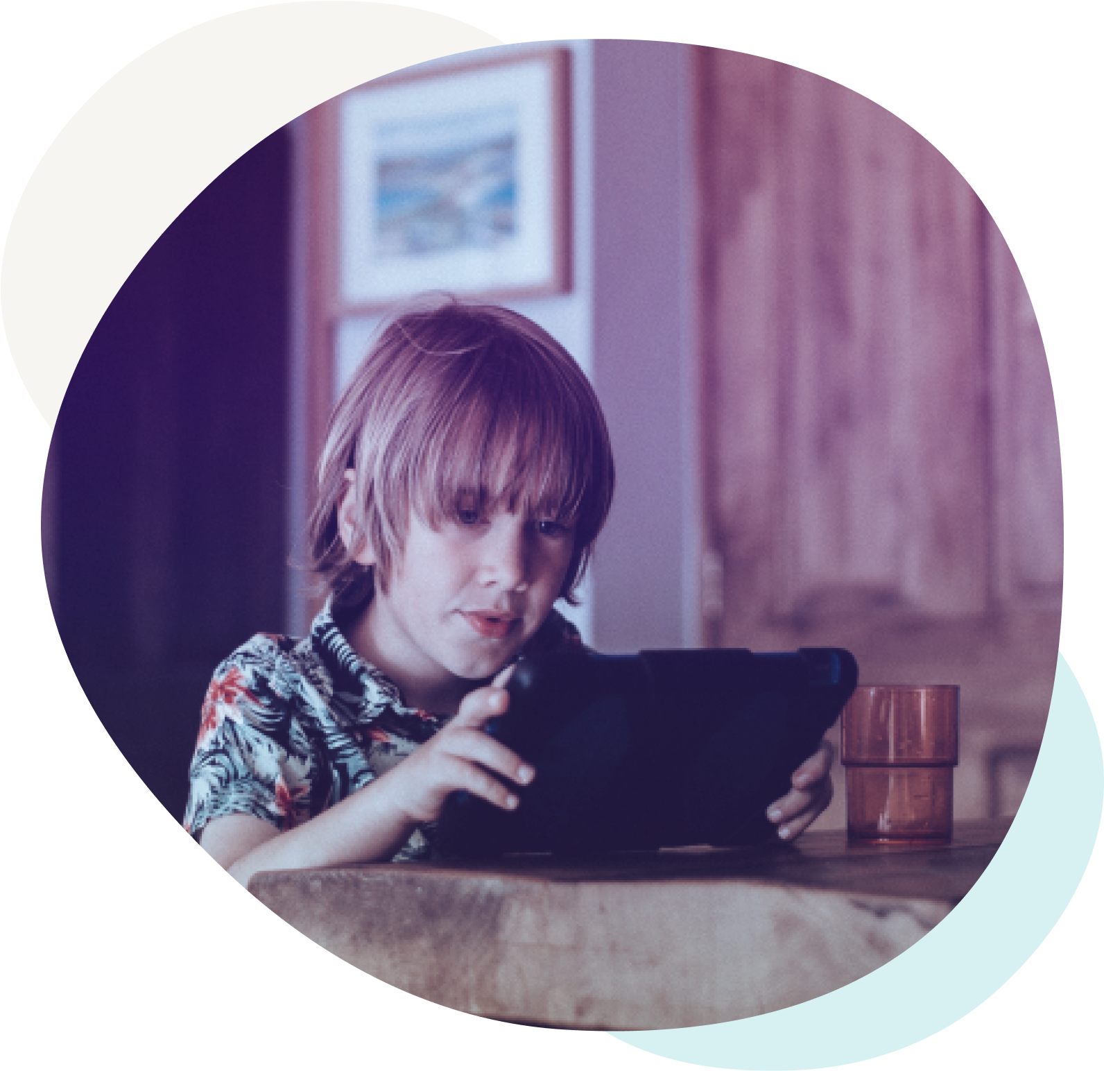 Child on tablet