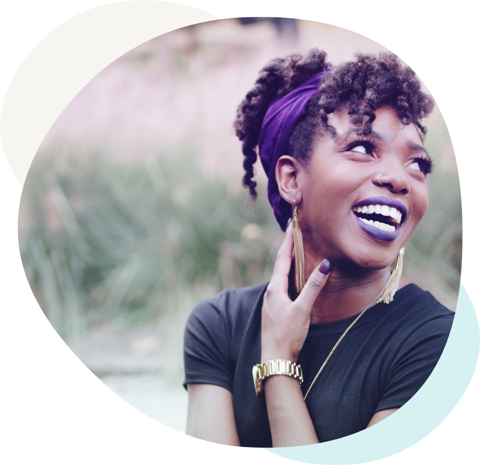 Woman smiling