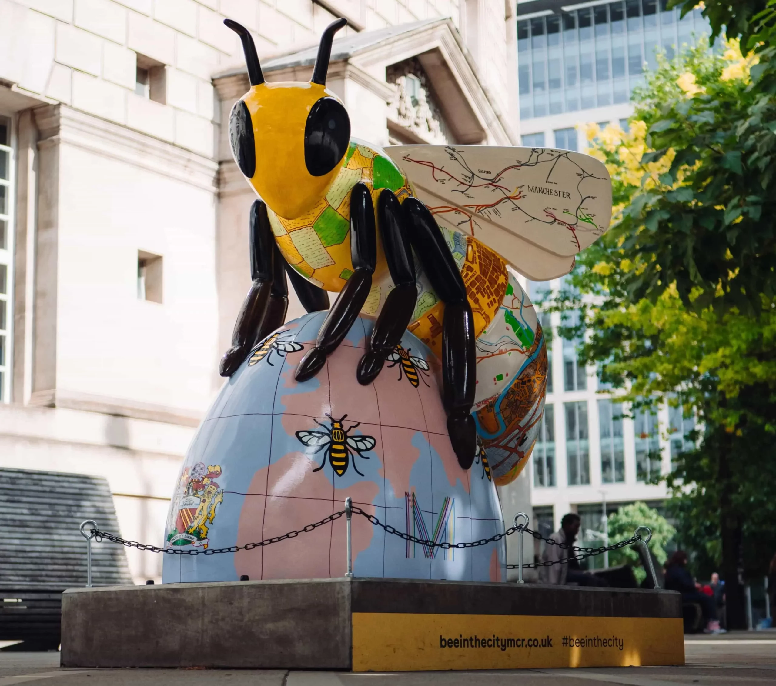 Bee sculpture Manchester