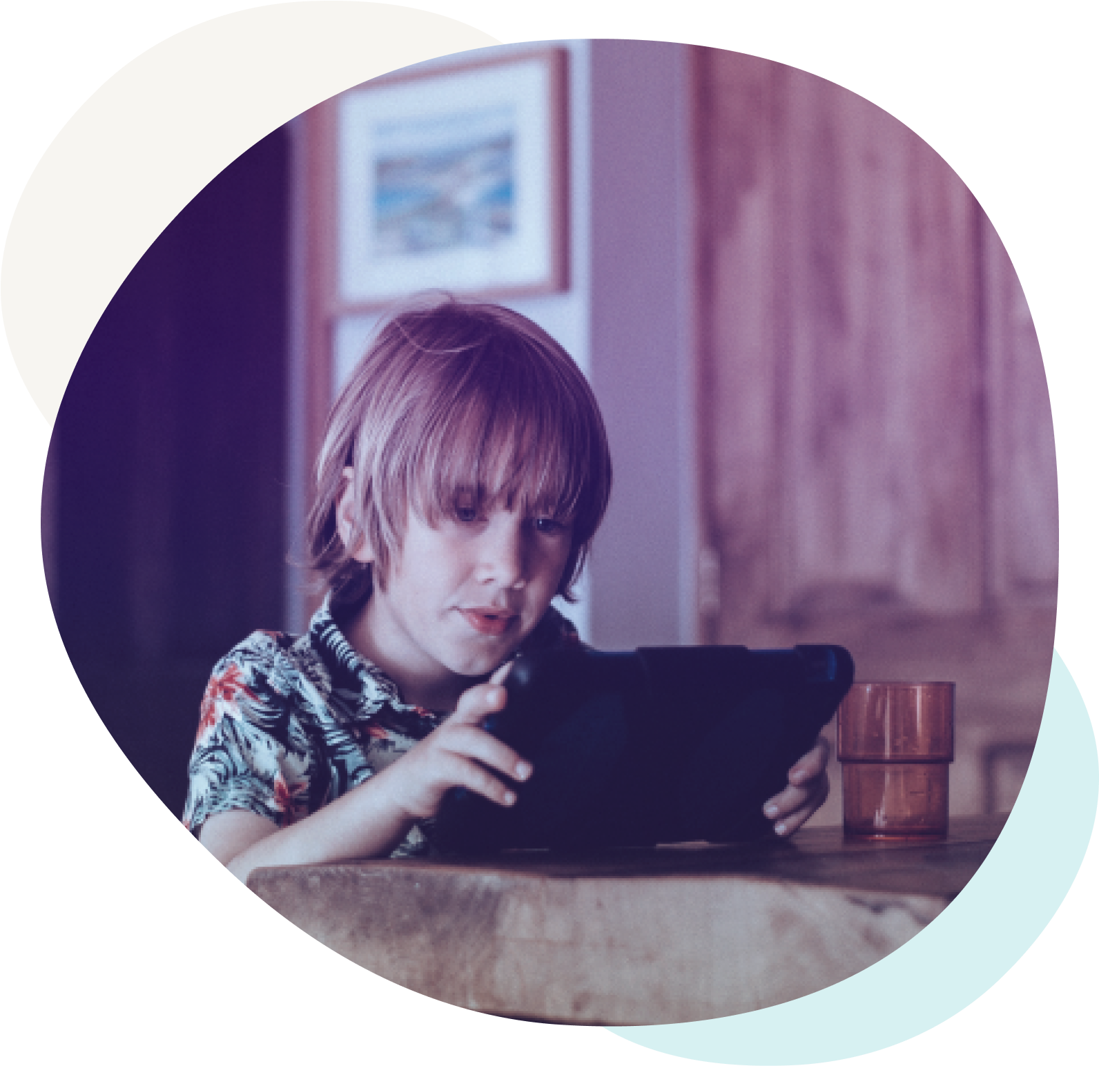 Child on tablet