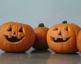 Halloween carved pumpkins