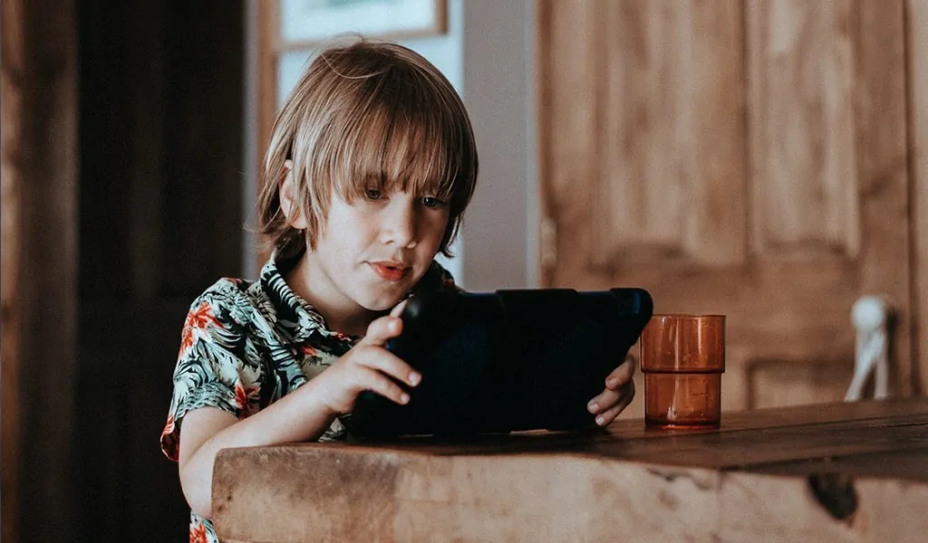 Child on tablet
