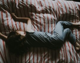 Child sleeping in bed