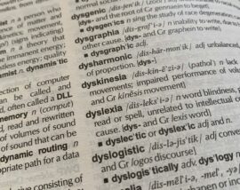Dyslexia in dictionary