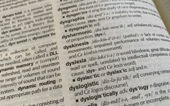 Dyslexia in dictionary